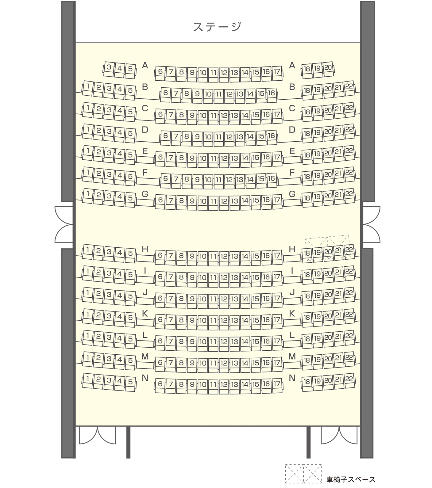 あう る す ぽっと 座席